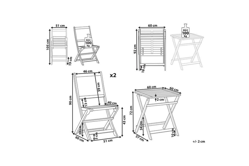 Cafeset Paraggi - Utemöbler - Balkong - Balkongmöbler - Balkonggrupper