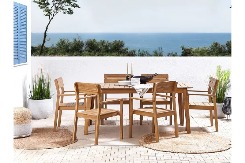 Cellino Karmstol Utomhus - Ljusbrun - Utemöbler - Balkong - Balkongmöbler - Balkongstolar