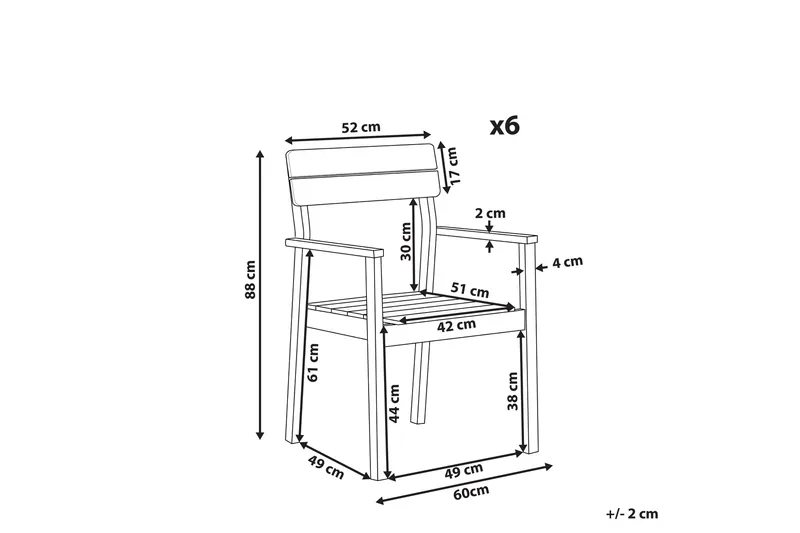 Cellino Karmstol Utomhus - Ljusbrun - Utemöbler - Balkong - Balkongmöbler - Balkongstolar