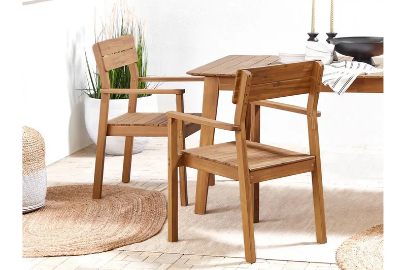 Cellino Karmstol Utomhus - Ljusbrun - Utemöbler - Balkong - Balkongmöbler - Balkongstolar