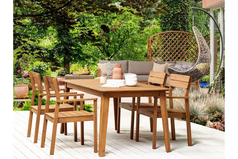 Cellino Karmstol Utomhus - Ljusbrun - Utemöbler - Balkong - Balkongmöbler - Balkongstolar