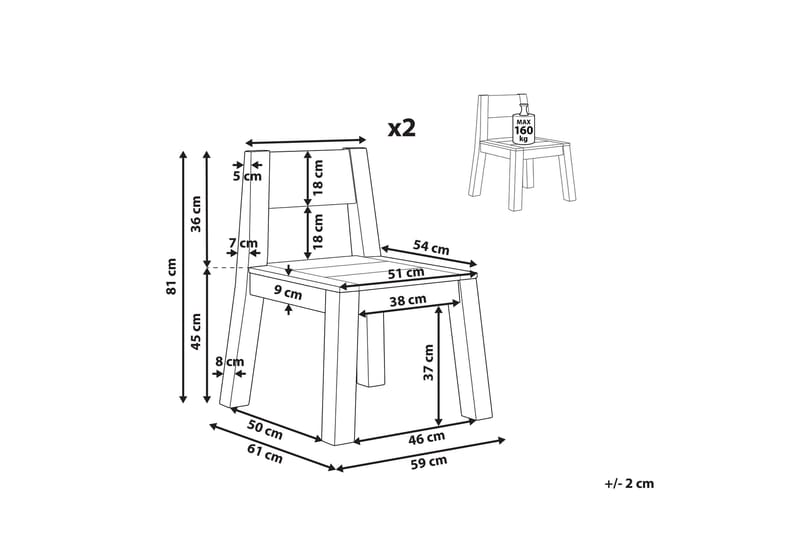 Coteto Matstol Utomhus - Ljusbrun - Utemöbler - Balkong - Balkongmöbler - Balkongstolar