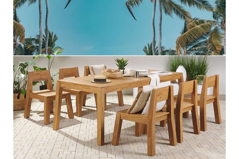 Coteto Matstol Utomhus - Ljusbrun - Utemöbler - Balkong - Balkongmöbler - Balkongstolar