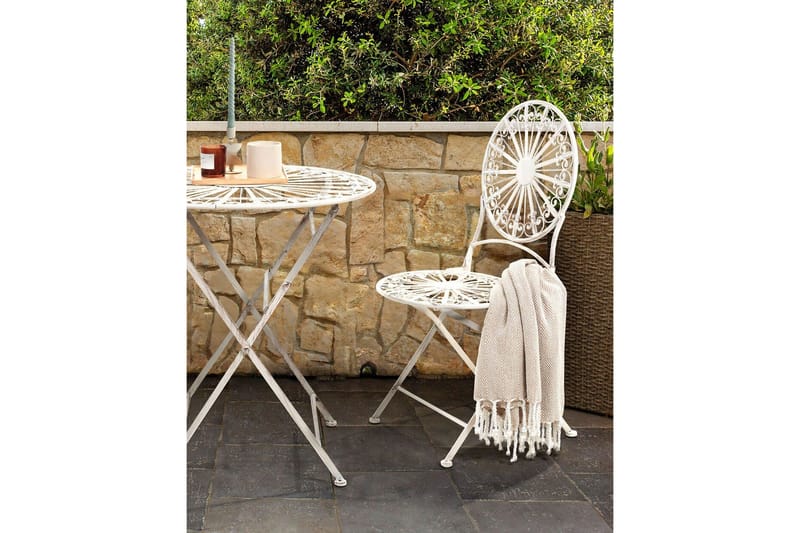 Dursley Matstol Utomhus - Vit - Utemöbler - Balkong - Balkongmöbler - Balkongstolar
