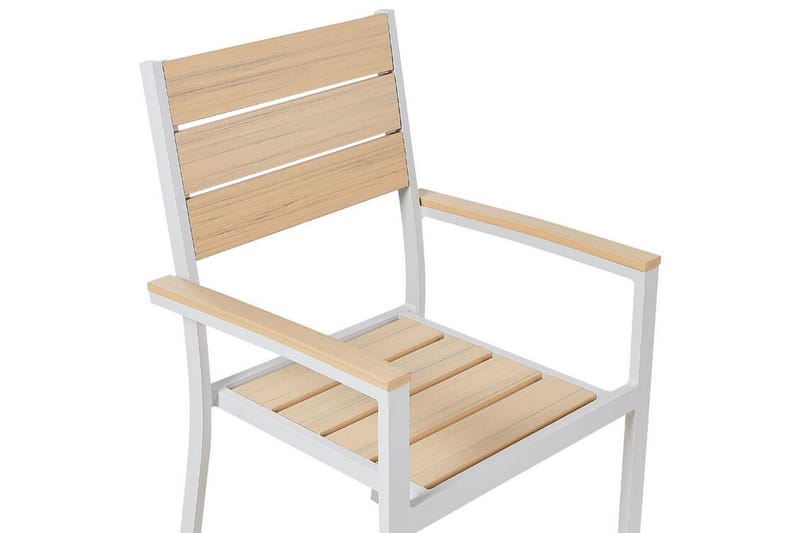 EDMUNDSTON Karmstol Utomhus 4 st Beige/Vit - Utemöbler - Balkong - Balkongmöbler - Balkongstolar