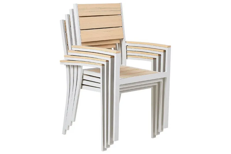 Edmundston Karmstol Utomhus - Beige/Vit - Utemöbler - Balkong - Balkongmöbler - Balkongstolar