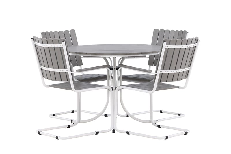 Holmsund Balkonggrupp 4-sits - Grå/Vit - Utemöbler - Balkong - Balkongmöbler - Balkonggrupper