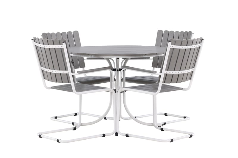 Holmsund Balkonggrupp 4-sits - Grå/Vit - Utemöbler - Balkong - Balkongmöbler - Balkonggrupper