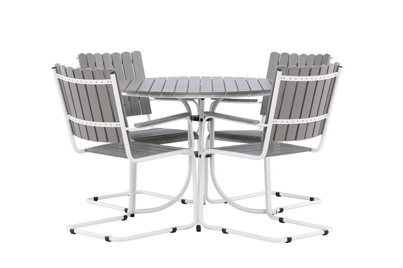 Holmsund Balkonggrupp 4-sits - Grå/Vit - Utemöbler - Balkong - Balkongmöbler - Balkonggrupper
