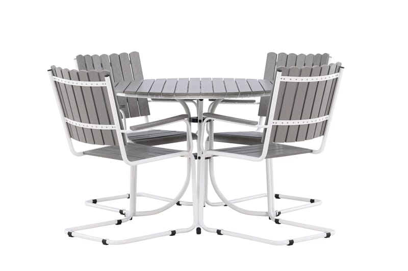 Holmsund Balkonggrupp 4-sits - Grå/Vit - Utemöbler - Balkong - Balkongmöbler - Balkonggrupper
