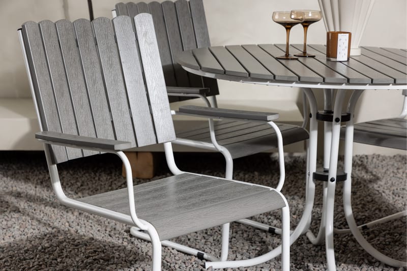 Holmsund Balkonggrupp 4-sits - Grå/Vit - Utemöbler - Balkong - Balkongmöbler - Balkonggrupper