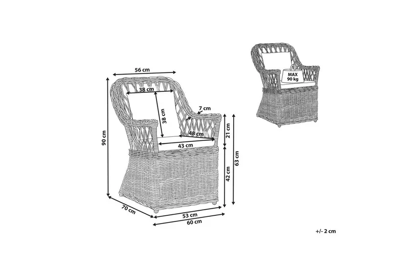 Fåtölj Maros - Utemöbler - Balkong - Balkongmöbler - Balkongstolar