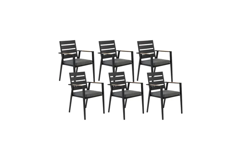 Fortify Karmstol Utomhus - Svart/Grå - Utemöbler - Balkong - Balkongmöbler - Balkongstolar