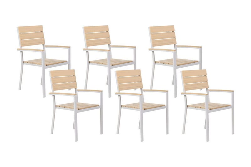 GROSSETO Karmstol Utomhus Beige/Vit - Utemöbler - Balkong - Balkongmöbler - Balkongstolar