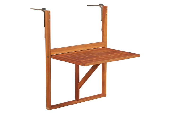 Hängande balkongbord 64,5x44x80 cm massivt akaciaträ - Balkongbord