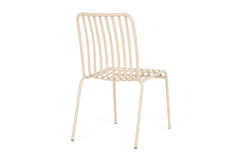 Jarva Matstol Utomhus i metall för balkong och uteplats - Beige - Utemöbler - Balkong - Balkongmöbler - Balkongstolar