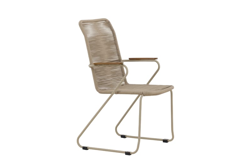 Karmstolar utomhus (med armstöd) Venture Home Bois Diningchair - Beige / Beige Rope FSC Mix Beige - Utemöbler - Balkong - Balkongmöbler - Balkongstolar