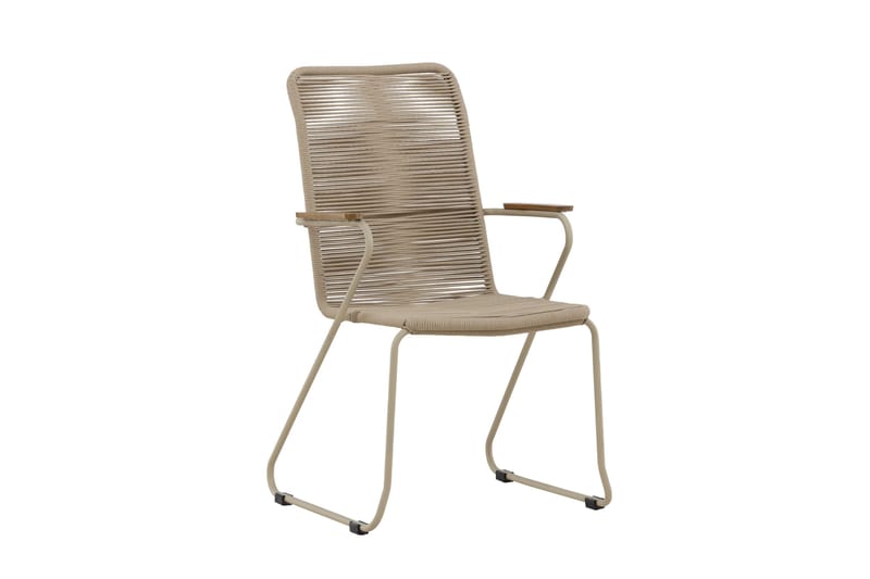 Karmstolar utomhus (med armstöd) Venture Home Bois Diningchair - Beige / Beige Rope FSC Mix Beige - Utemöbler - Balkong - Balkongmöbler - Balkongstolar