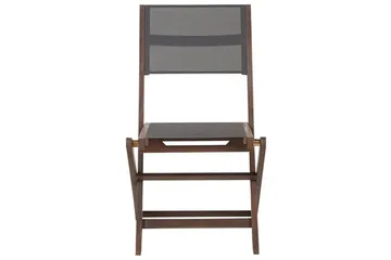 Kettelle Klappstol Utomhus 57x50x90 cm - Mörkbrun/Grå - Utemöbler - Balkong - Balkongmöbler - Balkongstolar