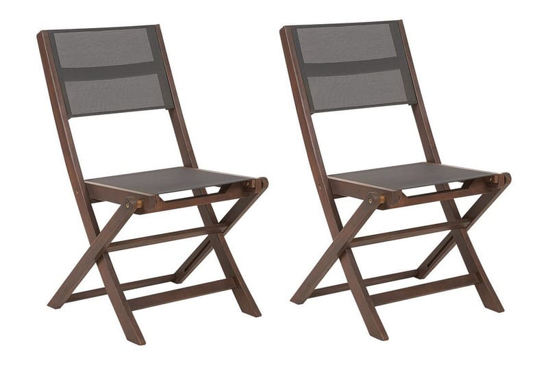 Kettelle Klappstol Utomhus 57x50x90 cm - Mörkbrun/Grå - Utemöbler - Balkong - Balkongmöbler - Balkongstolar