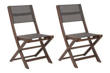 Kettelle Klappstol Utomhus 57x50x90 cm - Mörkbrun/Grå - Utemöbler - Balkong - Balkongmöbler - Balkongstolar