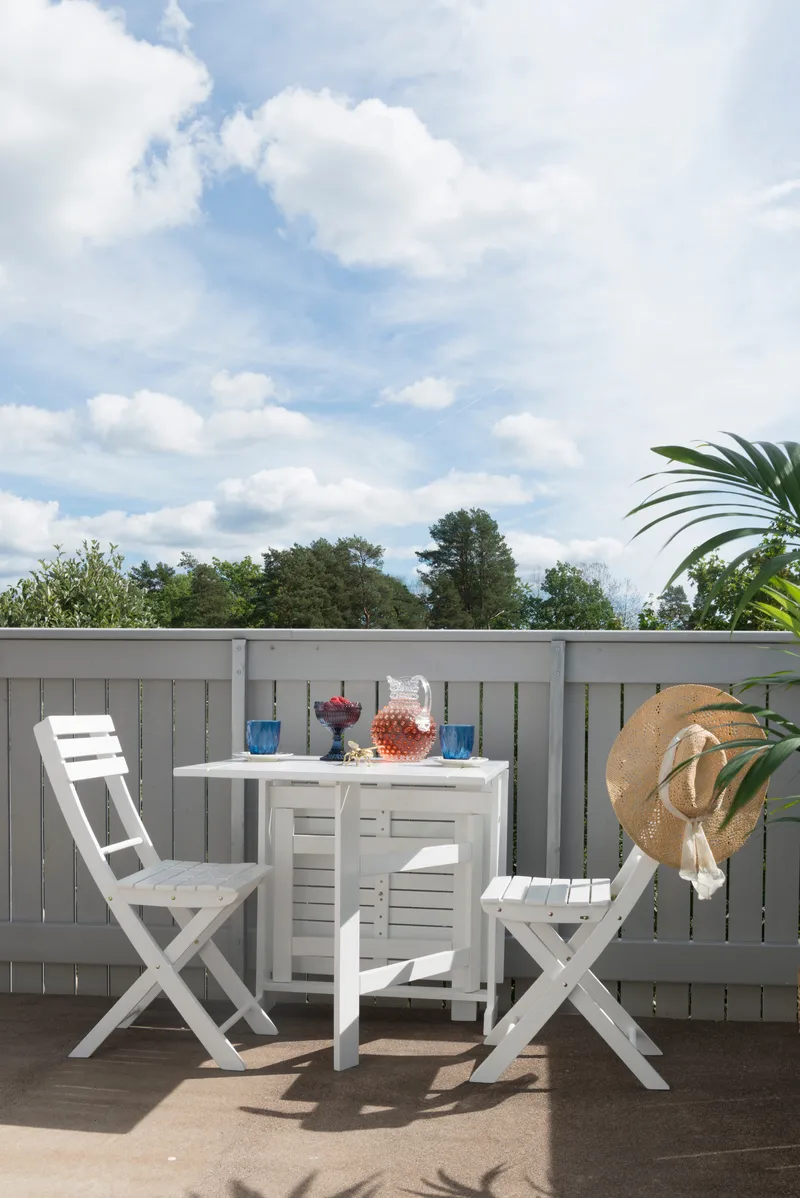 Klappstol Hillerstorp Åre 2-pack - Vit - Utemöbler - Balkong - Balkongmöbler - Balkongstolar