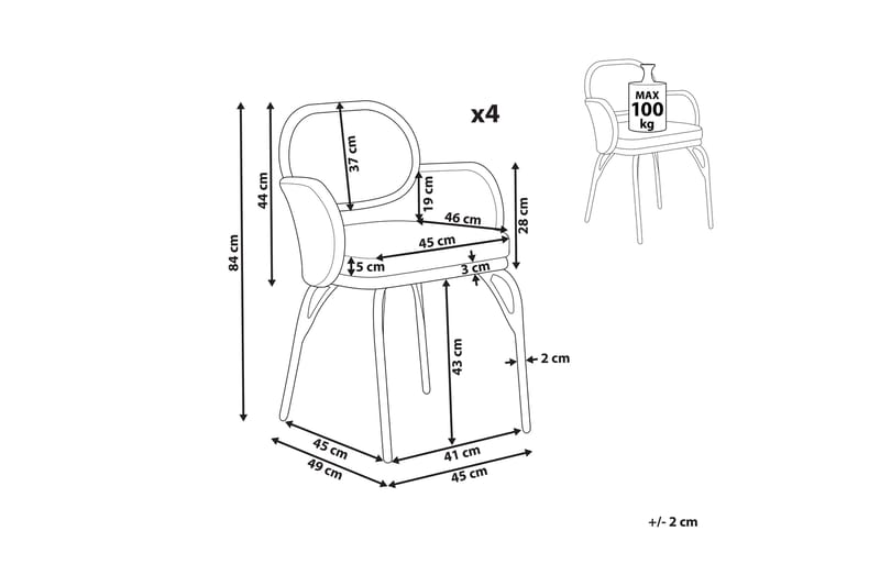 Leamington Karmstol Utomhus - Natural/Beige/Grå/Svart - Utemöbler - Balkong - Balkongmöbler - Balkongstolar