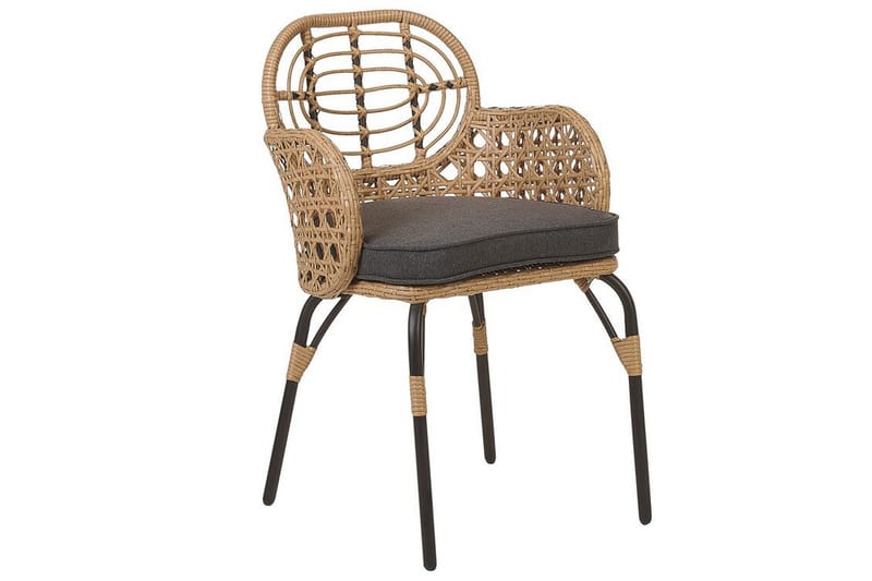 LEAMINGTON Karmstol Utomhus Natural/Beige/Grå/Svart