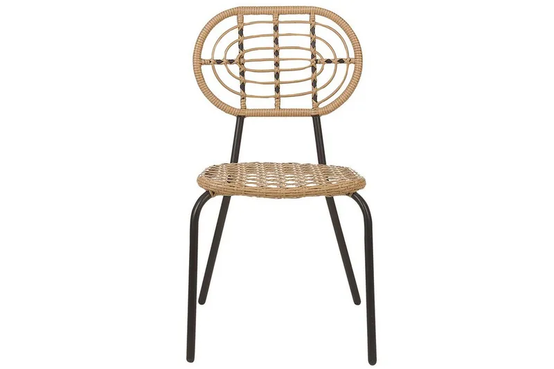 Leamington Matstol Utomhus - Natural/Beige/Svart - Utemöbler - Balkong - Balkongmöbler - Balkongstolar