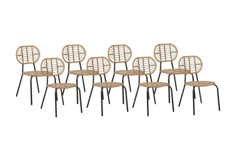 Leamington Matstol Utomhus - Natural/Beige/Svart - Utemöbler - Balkong - Balkongmöbler - Balkongstolar