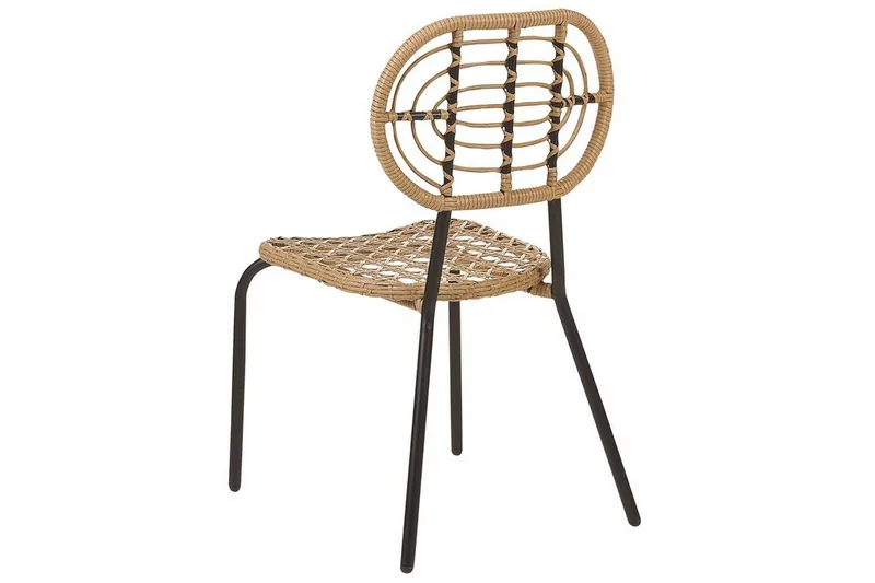 Leamington Matstol Utomhus - Natural/Beige/Svart - Utemöbler - Balkong - Balkongmöbler - Balkongstolar