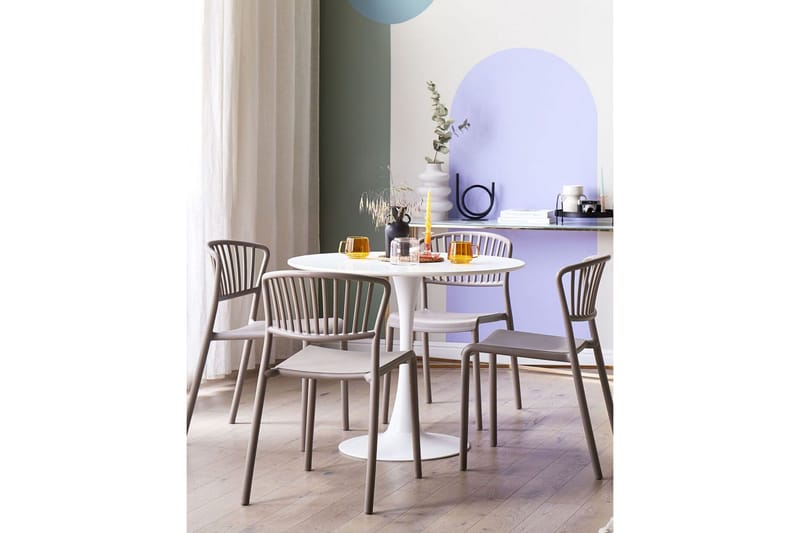 Leverano Matstol Utomhus - Beige - Utemöbler - Balkong - Balkongmöbler - Balkongstolar