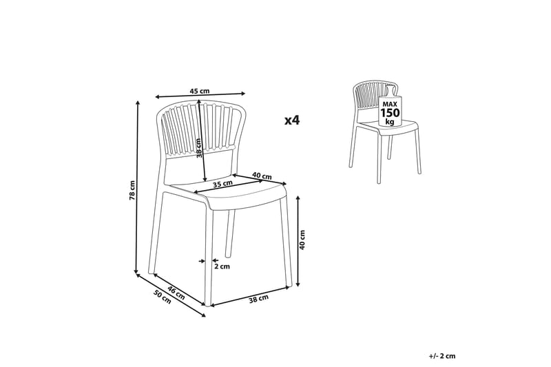 Leverano Matstol Utomhus - Beige - Utemöbler - Balkong - Balkongmöbler - Balkongstolar