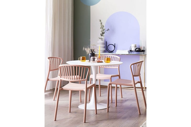 Leverano Matstol Utomhus - Rosa - Utemöbler - Balkong - Balkongmöbler - Balkongstolar