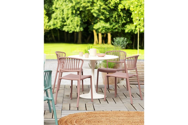 Leverano Matstol Utomhus - Rosa - Utemöbler - Balkong - Balkongmöbler - Balkongstolar