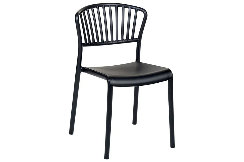 Leverano Matstol Utomhus - Svart - Utemöbler - Balkong - Balkongmöbler - Balkongstolar