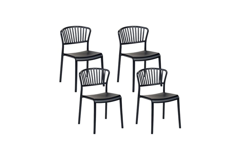 Leverano Matstol Utomhus - Svart - Utemöbler - Balkong - Balkongmöbler - Balkongstolar