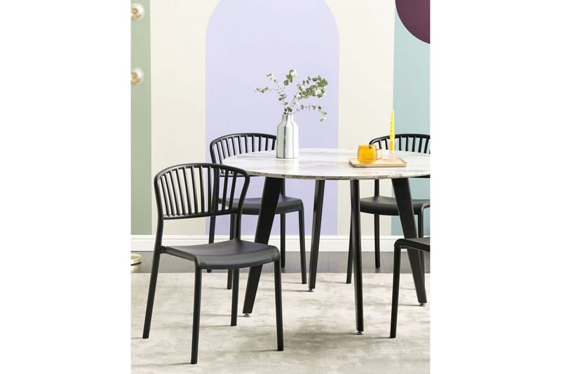Leverano Matstol Utomhus - Svart - Utemöbler - Balkong - Balkongmöbler - Balkongstolar