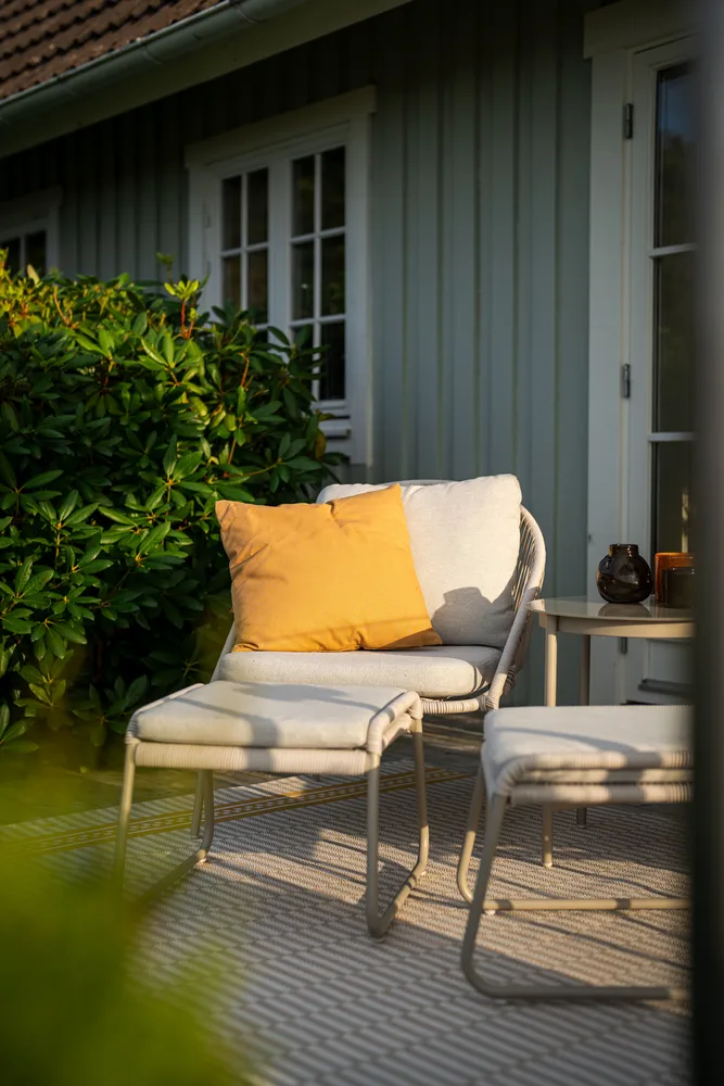 Loungegrupp Hillerstorp Holmsund - Beige - Utemöbler - Balkong - Balkongmöbler - Balkonggrupper