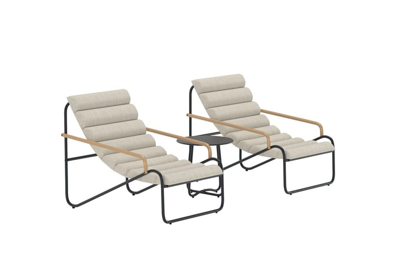 Loungegrupp Ithaka Utomhus - Svart - Utemöbler - Balkong - Balkongmöbler - Balkonggrupper