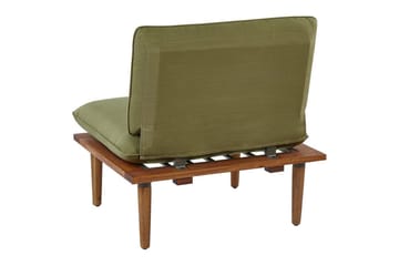 Loungegrupp med bord Frascati Grönt/ljust trä, 4-Sits - Grönt/ljust trä, 4-Sits - Utemöbler - Utegrupp - Loungegrupp
