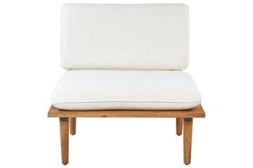 Loungegrupp med bord Frascati Vit/ljust trä, 2-Sits - Vit/ljust trä, 2-Sits - Utemöbler - Balkong - Balkongmöbler - Balkonggrupper