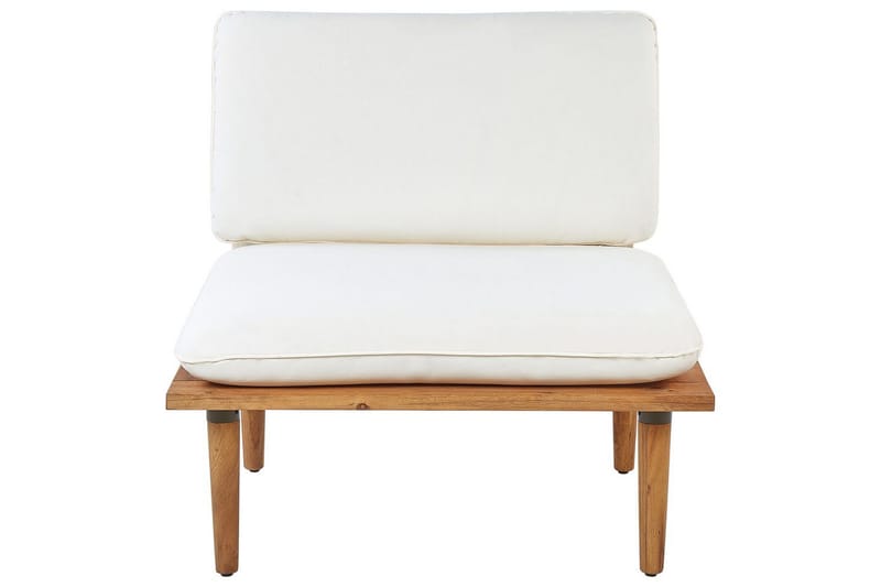 Loungegrupp med bord Frascati Vit/ljust trä, 4-Sits - Vit/ljust trä, 4-Sits - Utemöbler - Utegrupp - Loungegrupp