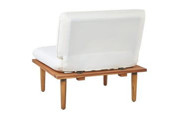 Loungegrupp med bord Frascati Vit/ljust trä, 4-Sits - Vit/ljust trä, 4-Sits - Utemöbler - Utegrupp - Loungegrupp