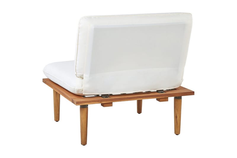 Loungegrupp med bord Frascati Vit/ljust trä, 4-Sits - Vit/ljust trä, 4-Sits - Utemöbler - Utegrupp - Loungegrupp