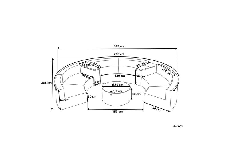 Loungegrupp Severo Beige/vit - Beige/vit - Utemöbler - Balkong - Balkongmöbler - Balkonggrupper
