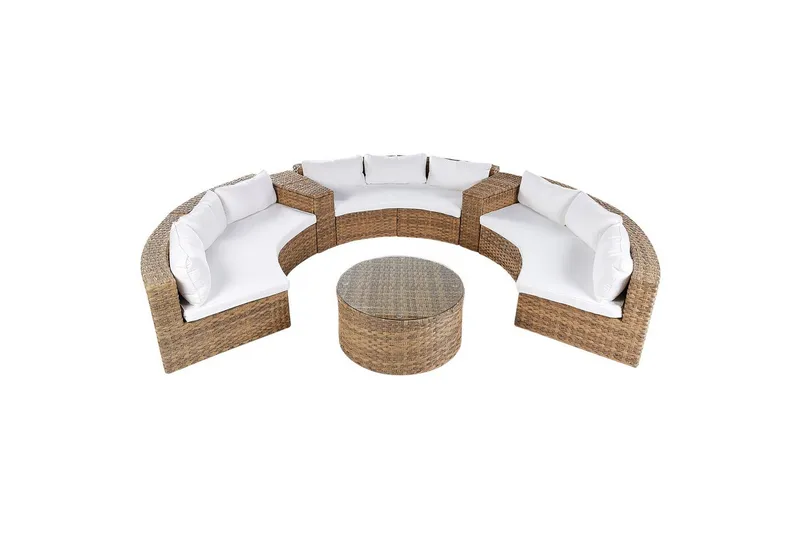 Loungegrupp Severo Brun/Vit - Brun/Vit - Utemöbler - Utegrupp - Loungegrupp