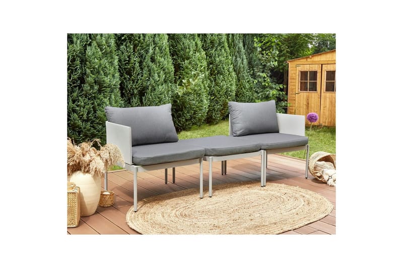 Loungegrupp Terracina Grå - Grå - Utemöbler - Balkong - Balkongmöbler - Balkonggrupper