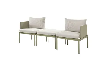Loungegrupp Terracina Grön/Vit - Grön/Vit - Utemöbler - Balkong - Balkongmöbler - Balkonggrupper
