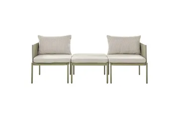 Loungegrupp Terracina Grön/Vit - Grön/Vit - Utemöbler - Balkong - Balkongmöbler - Balkonggrupper